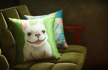 動物園 |  小壯壯法鬥犬 手繪 插畫 午睡枕 抱枕含枕心 入厝禮物