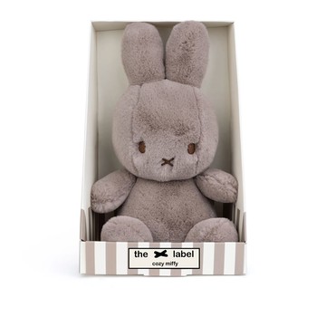 荷蘭 BON TON TOYS｜Miffy米菲兔恬柔盒裝填充玩偶-灰褐 23cm
