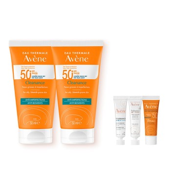 Avene雅漾 官方直營超能控油清爽防曬液SPF50+50ml(2入組)