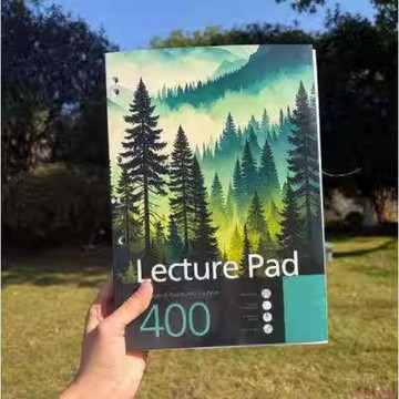 桃園出貨✨2026新款風景薄脆本400頁高顏值A4考公考研實用記事本筆記本手賬 橫線筆記本 美式筆記本 橫線拍紙本 可撕