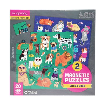 mudpuppy 磁性拼圖 貓狗大集合  40片  1盒