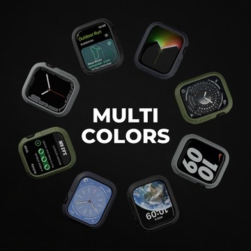 不只是保護，更是風格【快速出貨】(貼心禮物)Elkson Apple Watch Series 9/8/7 Quattro 2.0 軍規級防水耐震保護殼-45mm (5色)