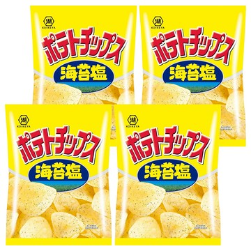 KOIKEYA 湖池屋 平切洋芋片-海苔鹽口味 V感厚切  66g  4包