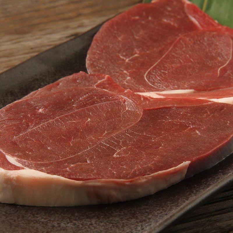 鹿肉 モモ肉 15ｍｍ カットステーキ 1kg(500g×2パック)北海道産エゾシカ肉