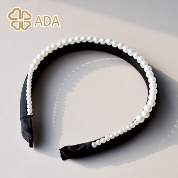 ADA 小香風珍珠細海綿髮箍1入
