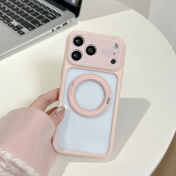 高透不發黃 AI按鍵 磁吸隱形支架 適用於 蘋果 iPhone 17 16 15 Pro Max 手機殼 防摔殼 保護殼