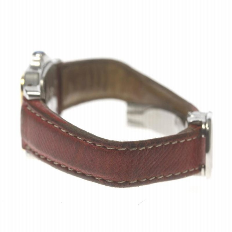 ☆良品【CARTIER】カルティエ サントスガルベSM SS/YG 革ベルト ☆良品【CARTIER】カルティエ サントスガルベSM SS/YG 革ベルト