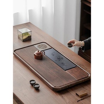 (免運)唐豐電木款茶盤2025新款家用實木茶臺干泡臺輕奢現代高級感排水式