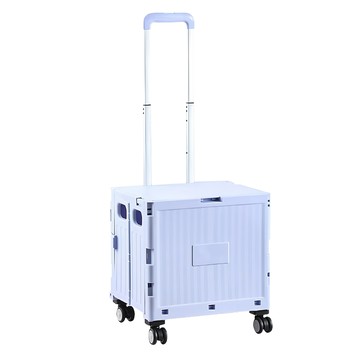 多功能可折疊購物推車 5秒快速折疊 萬向輪 超大容量  紫色  1個