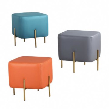 AS-妮可皮面小方凳-42×42×42.5cm(三色可選)