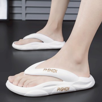 椰子拖鞋男外穿2022夏季新款時尚字母學生人字拖厚底防臭沙灘鞋潮