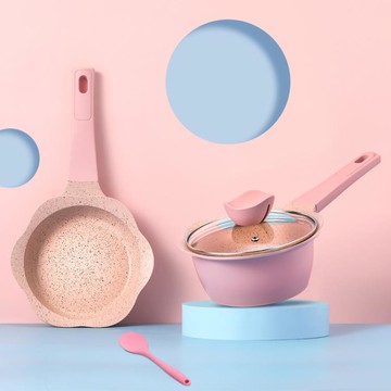 Umetre寶寶輔食鍋嬰兒小奶鍋不粘鍋煎煮一體蒸鍋燉鍋湯鍋熱牛奶鍋