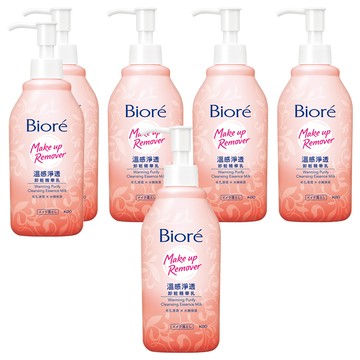 Biore 蜜妮 台灣公司貨 溫感淨透卸粧精華乳  200ml  6瓶