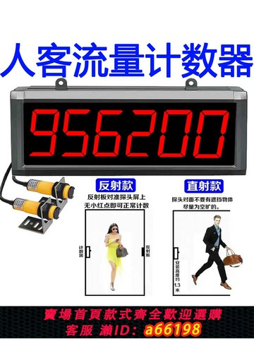 【台灣公司 可開發票】大屏客流量計數器自動感應數顯人數統記器店鋪門店人流量進出累數
