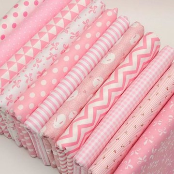 粉色系斜紋印花布料手工diy服裝桌布家居兒童床單面料跨境批發廠
