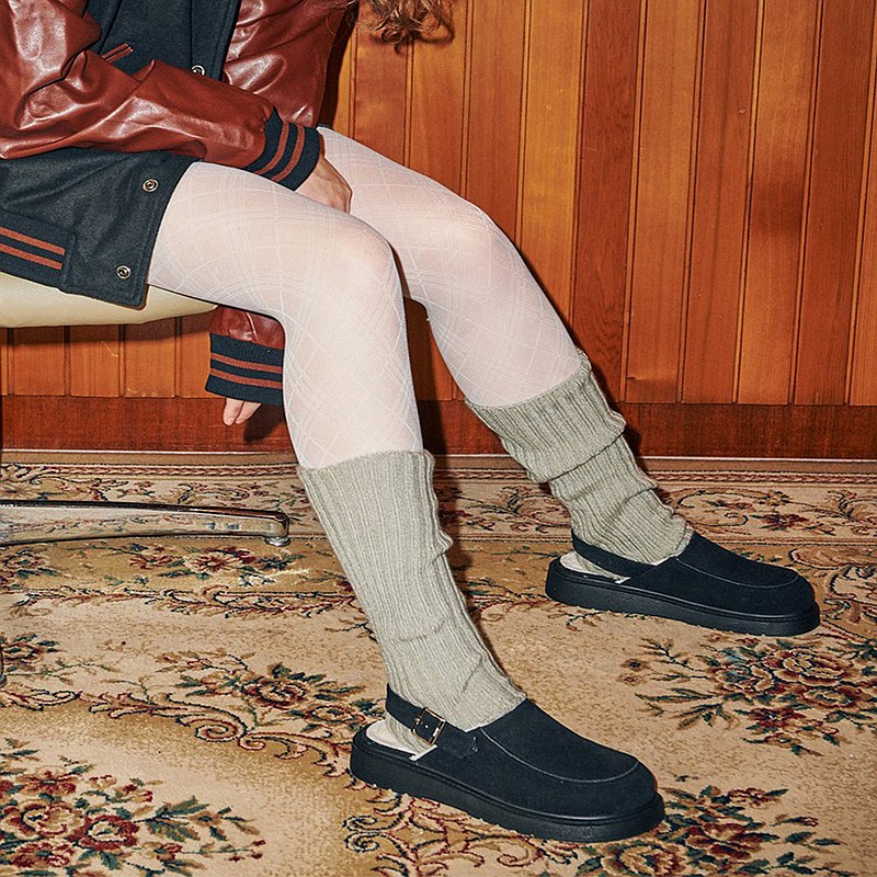 PRE-ORDER 韓國人手製 MACMOC Log Split 穆勒鞋 BLACK