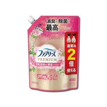 Febreze 日本高消臭力3D浸透衣物織品除臭香氛噴霧補充包-花香粉邊640ml/袋