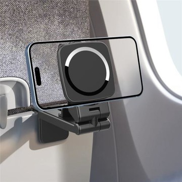 跨境旅行手機支架magsafe磁吸飛機高鐵桌面通用懶人支架折疊旋轉