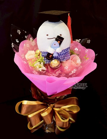 6吋角落生物-恐龍 金莎捧花(坐姿料理款)，/情人節金莎花束/頒獎/畢業花束/畢業典禮/情人節禮物/送禮/捧花/節慶/婚禮小物/生日禮物/交換禮物/告白/求婚，X射線【Y577921】