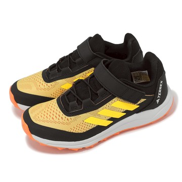 [ACS] adidas 越野跑鞋 Terrex Agravic Flow CF K 中童 黑黃 魔鬼氈 緩衝 小朋友 愛迪達 IE7600