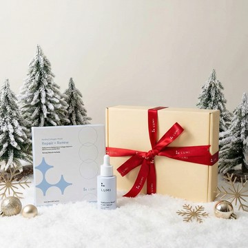 [聖誕節限定]【LUMI】(買二送八超值禮) 膠原蛋白面膜 × 玻尿酸｜冬季超強保濕組 聖誕快樂 姐妹們的交換禮物 送女友 聖誕禮物 聖誕送禮