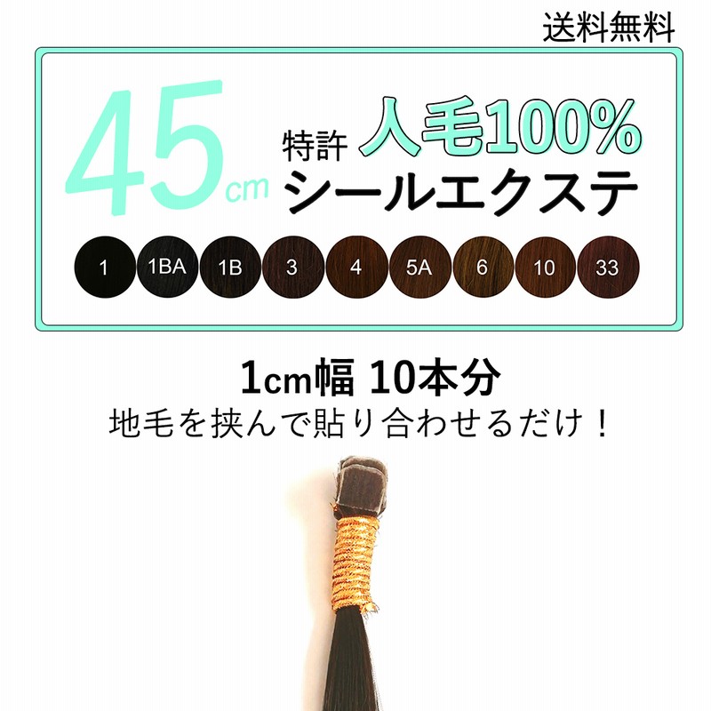 ロング オリジナル 最高の毛質 シールエクステ 45cm 10本分 1cm幅枚 人毛100 ナチュラルカラー 地毛を挟んで貼り合わせるだけ 持ち2 4週間 通販 Lineポイント最大1 0 Get Lineショッピング