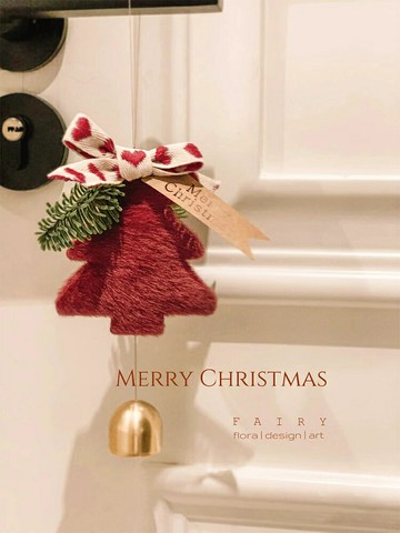 耶誕節禮物 交換禮物 紅色聖誕樹掛飾星星吊鈴聖誕節裝飾品小掛件車掛情侶禮物場景布置