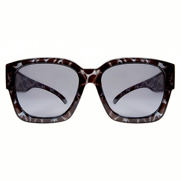 ALEGANT 玄曜星影黑方框全罩外掛式太陽眼鏡 UV400  145mm  玄曜星影黑