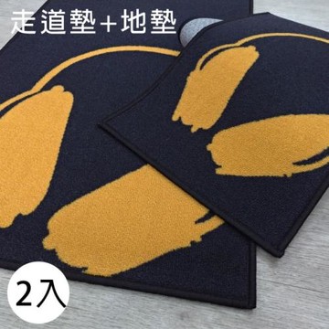 【范登伯格】范登伯格 藝術紐約止滑走道墊+地墊-耳機   60x100+40x120cm