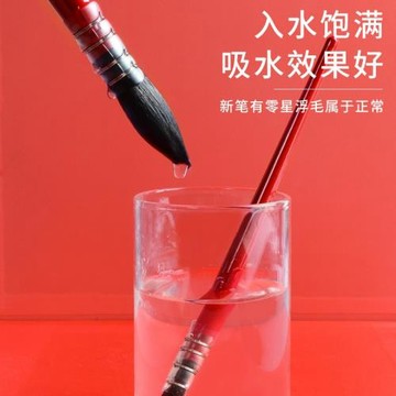 水彩筆繪畫手繪美術大師專用水粉筆成人專業動物毛尼龍筆尖頭圓頭