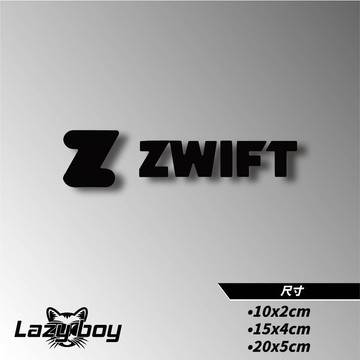 ZWIFT 橫版 車貼 貼紙 防水貼紙 行李箱貼紙 安全帽貼紙 筆電貼紙 反光貼紙 汽車貼紙 機車貼紙