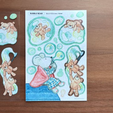 泡泡熊印章貼紙