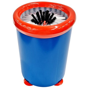 bargogo 圓形藍桶洗杯器 底部防滑吸盤 尼龍毛刷 中國生產台灣監製  直徑15 x 19cm  1個