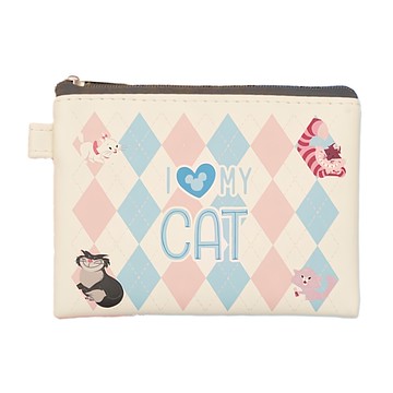 Disney 迪士尼 皮革零錢包 CA899-1  12.5 x 9cm  米色 皮革 貓狗大集合