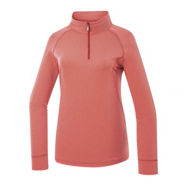 【【蘋果戶外】】山林 52P02 46 磚紅 女 羊毛保暖上衣 半門襟 拉鍊式 抗UV 四彈吸濕透氣抑菌消臭 秋冬 Mountneer