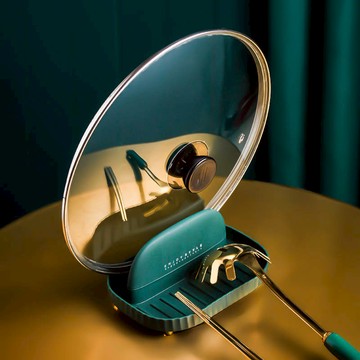 Canjay家用廚房鍋蓋架輕奢鍋鏟放鍋蓋架子砧板臺面炒菜鏟子置物架