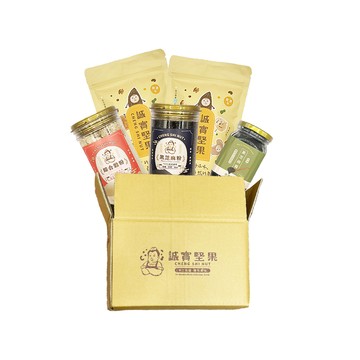 綜合堅果 【誠實堅果】呷歡喜禮包 中元拜拜組x1箱(中元箱/普渡箱/黑芝麻粉/穀粉/堅果/素食)