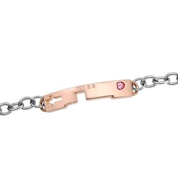 白鋼手鍊｜愛如昔．玫瑰金