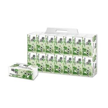 綠荷 柔韌抽取式花紋衛生紙(100抽X112包/箱x2)