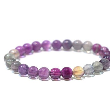 一圖一物│#226 彩虹螢石水晶手鍊 7mm 平衡身心靈 提升學業 客製