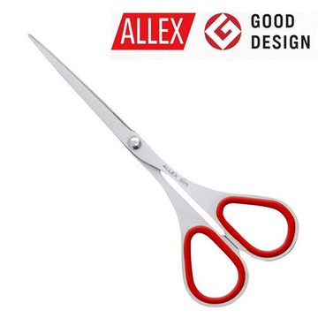 【ALLEX林刃物】Slim極細長刃剪刀(大)140mm-紅(11163R)