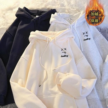 【現貨！笑臉印花】重磅帽t 680g純棉帽踢 衛衣男生美式復古oversize 帽t 大學t男生衣服 長袖上衣 冬季上衣