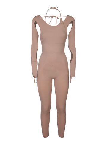 ANDREĀDAMO Sculpting Nude Jumpsuit