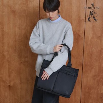 PORTER INTERNATIONAL - 輕盈自在COVE托特包(M) - 黑