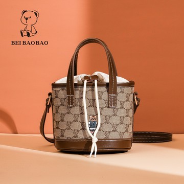 「原創設計」菜籃子束口斜挎手提小側背包兩用包