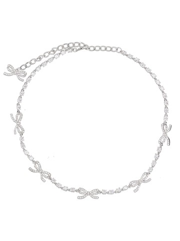 self-portrait "crystal bow" necklace