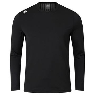 Descente 迪桑特 長袖上衣 男裝 排汗 反光 黑 SR123RTL11-BLK0