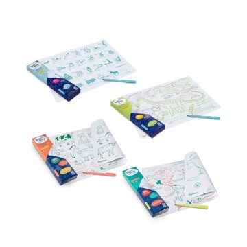 全館最高折$300【法國 Super Petit】玩中學矽膠餐墊 - 世界地圖 恐龍 益智玩具 生日禮物 親子 畫畫 早