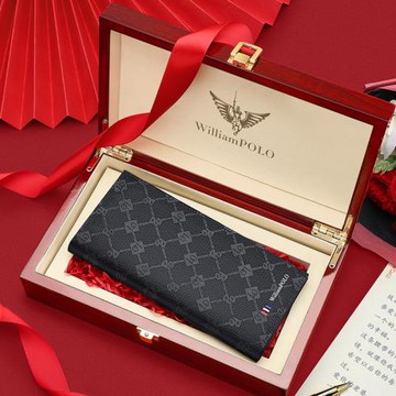英皇保羅錢包男長款高檔輕奢潮牌皮夾2025新款高檔超薄卡包送男友