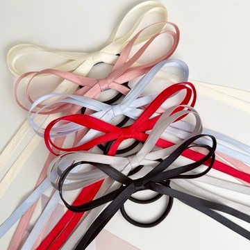 【SKART現貨6色新品】芭蕾風雙層緞帶蝴蝶結髮圈🔥絲帶飄帶髮圈 髮飾 時尚配件 女生配件 造型髮圈 配飾 馬尾包頭髮繩